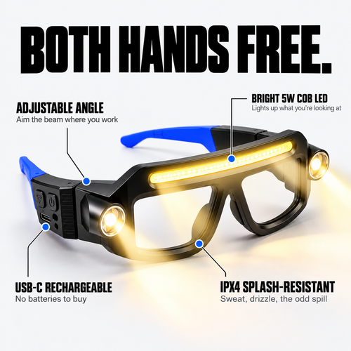 Workbeam Rechargeable LED Light Glasses